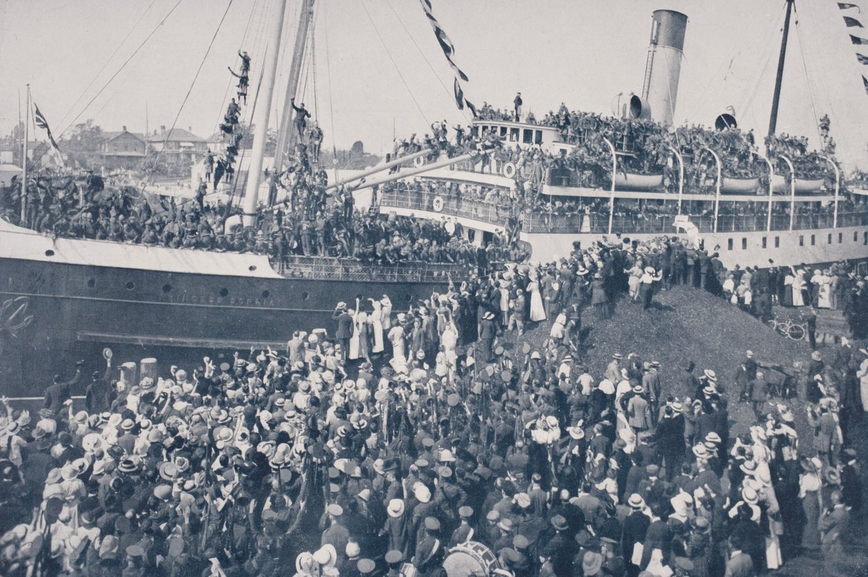 Truppe volontarie canadesi che si imbarcano a Victoria, British Columbia, Canada da Unbekannt Unbekannt