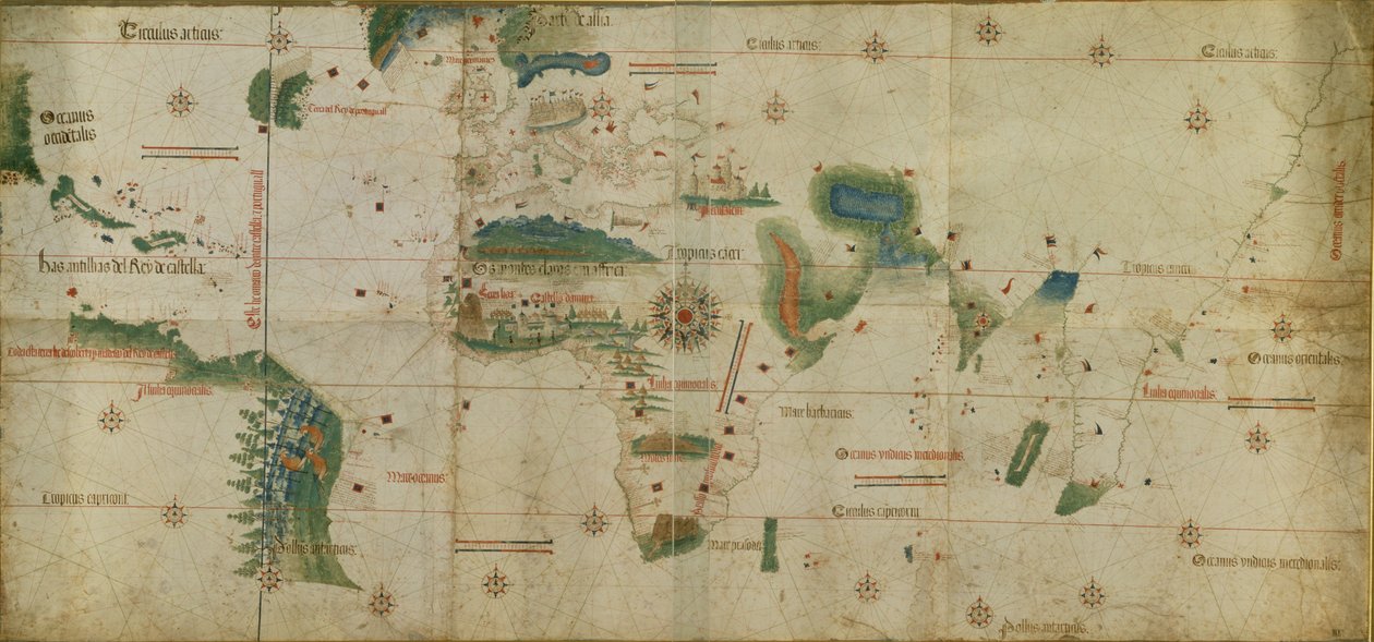 Mappa del mondo da Unbekannt Unbekannt
