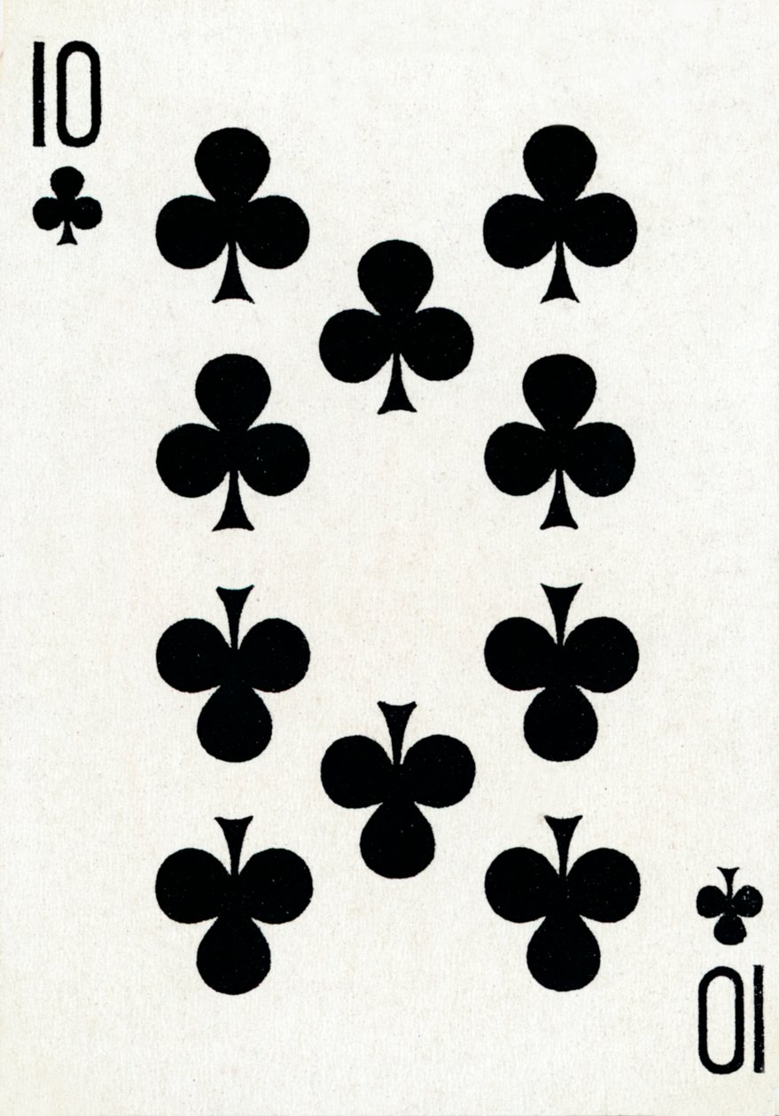 10 di fiori da un mazzo di carte da gioco Goodall & Son Ltd. da Unbekannt