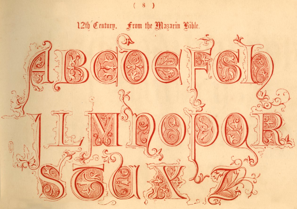 12° secolo. Dalla Bibbia di Mazarin, 1862 da Unbekannt