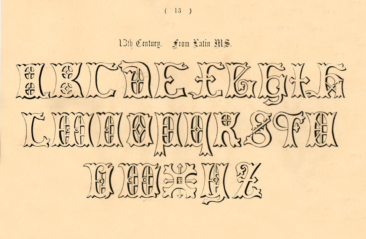 XIII secolo. Da manoscritto latino, 1862 da Unbekannt