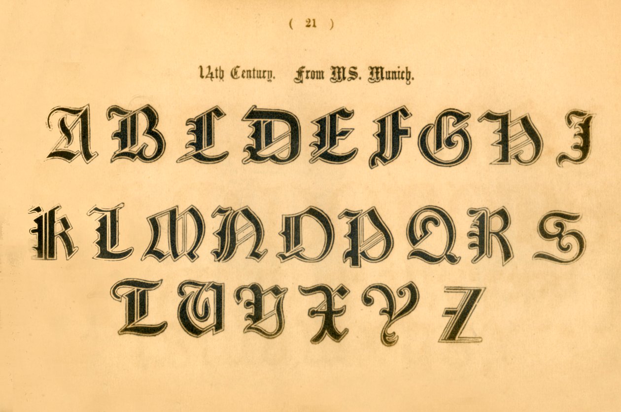 XIV secolo. Da MS. Monaco, 1862 da Unbekannt