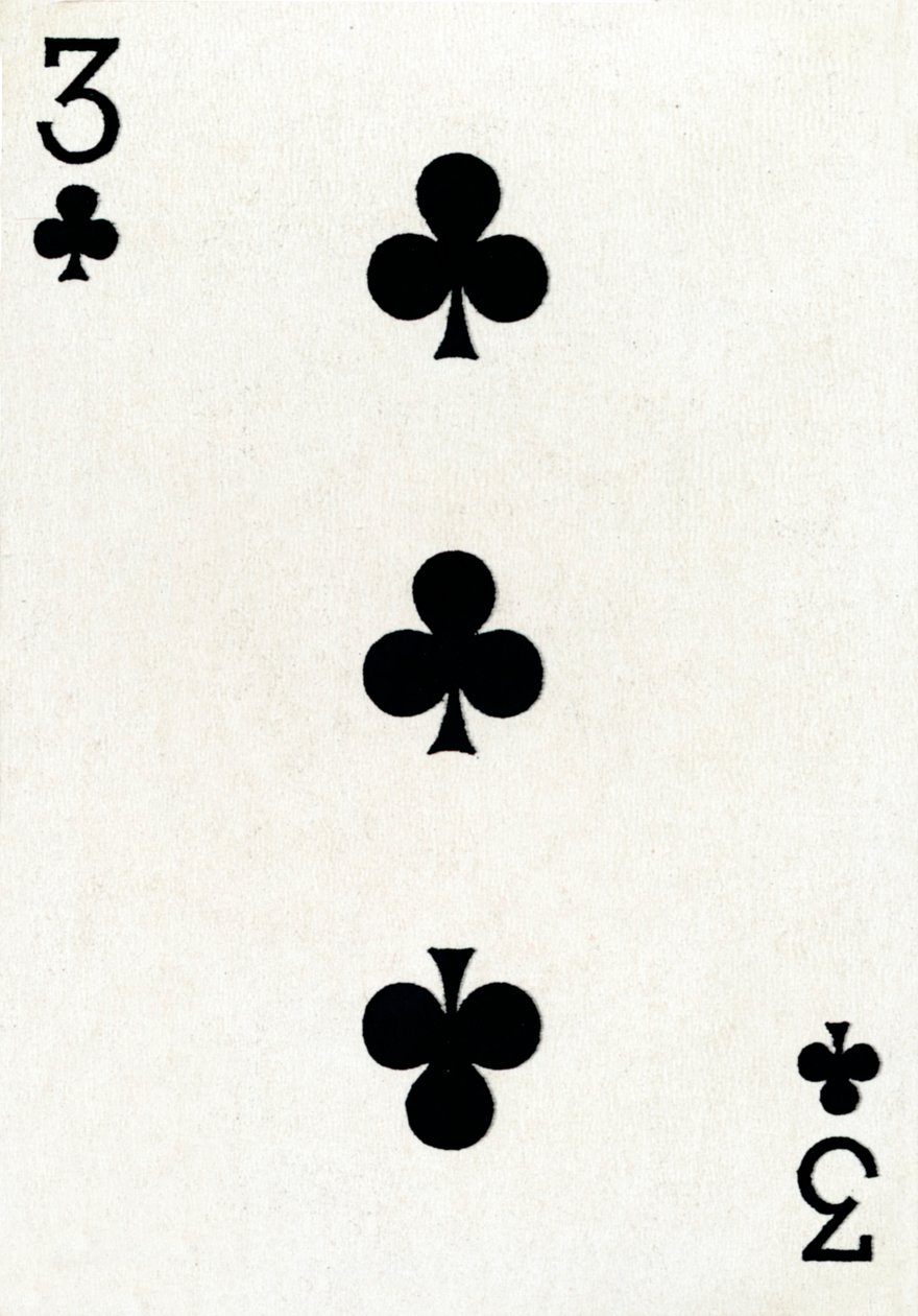 3 di fiori da un mazzo di carte da gioco Goodall & Son Ltd., c1940 da Unbekannt