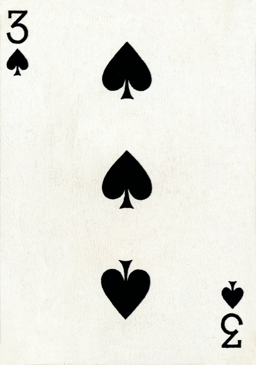 3 di picche da un mazzo di carte da gioco Goodall & Son Ltd., c. 1940 da Unbekannt