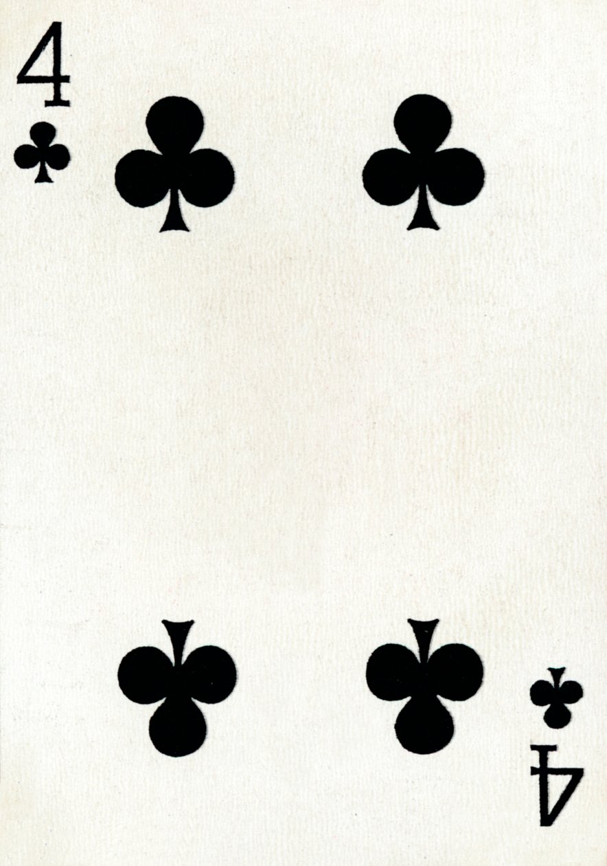 4 di fiori da un mazzo di carte da gioco Goodall & Son Ltd., c1940 da Unbekannt