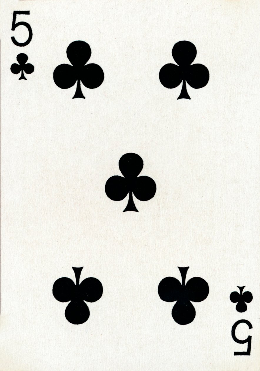 5 di fiori da un mazzo di carte da gioco Goodall & Son Ltd., c1940 da Unbekannt