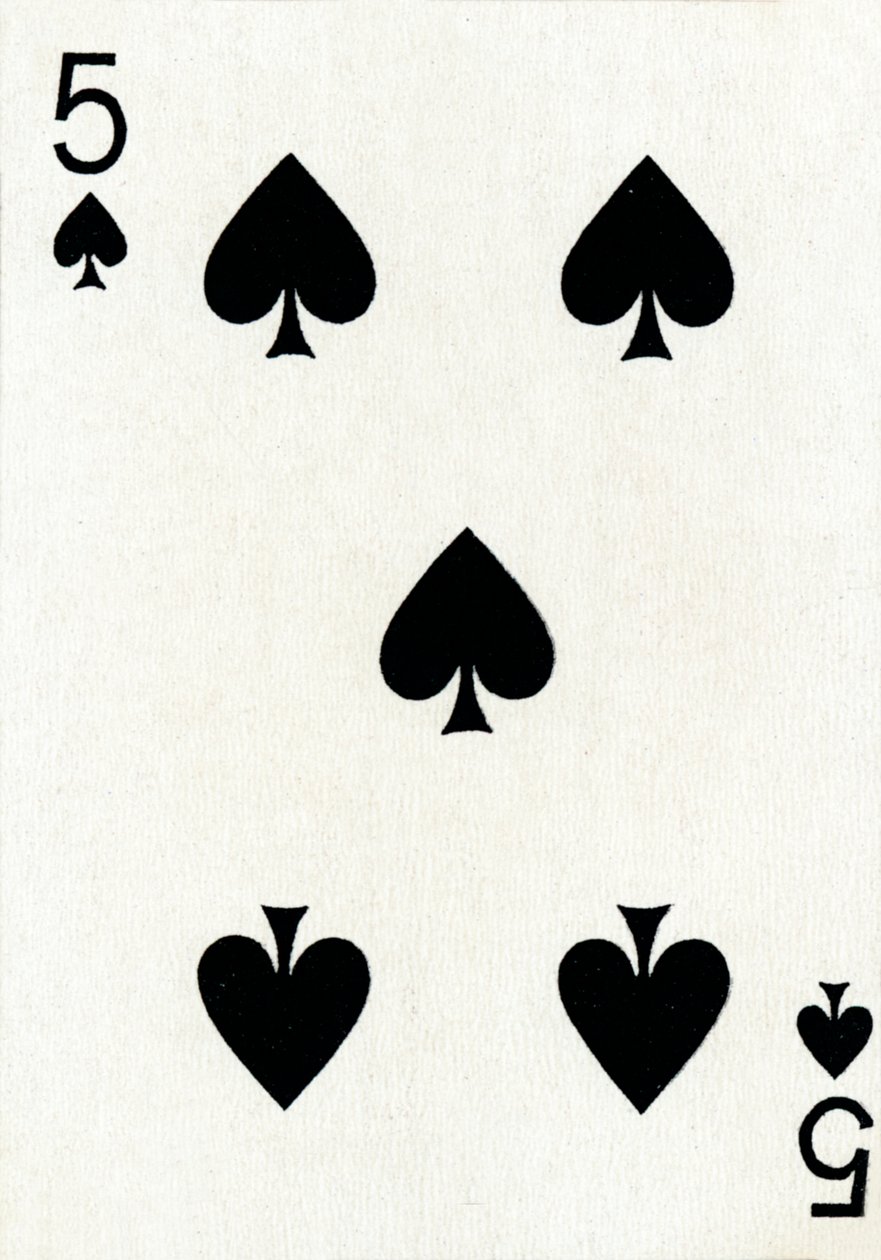 5 di picche da un mazzo di carte da gioco Goodall & Son Ltd., c. 1940 da Unbekannt