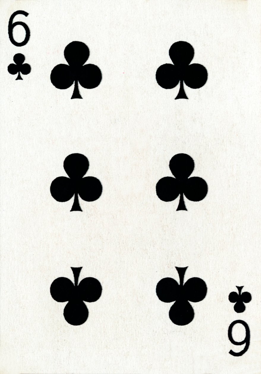 6 di fiori da un mazzo di carte da gioco Goodall & Son Ltd., c1940 da Unbekannt