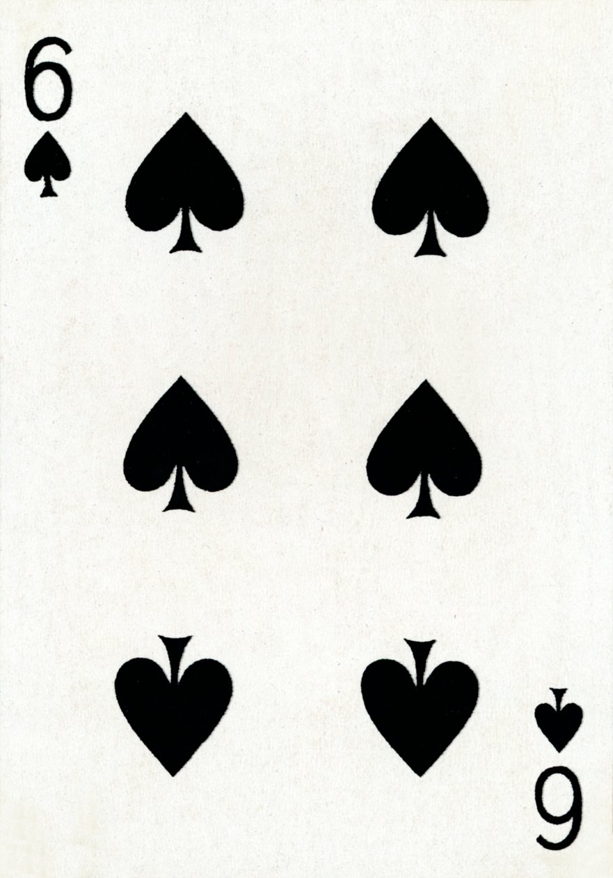 6 di Picche da un mazzo di carte da gioco Goodall & Son Ltd., c. 1940 da Unbekannt