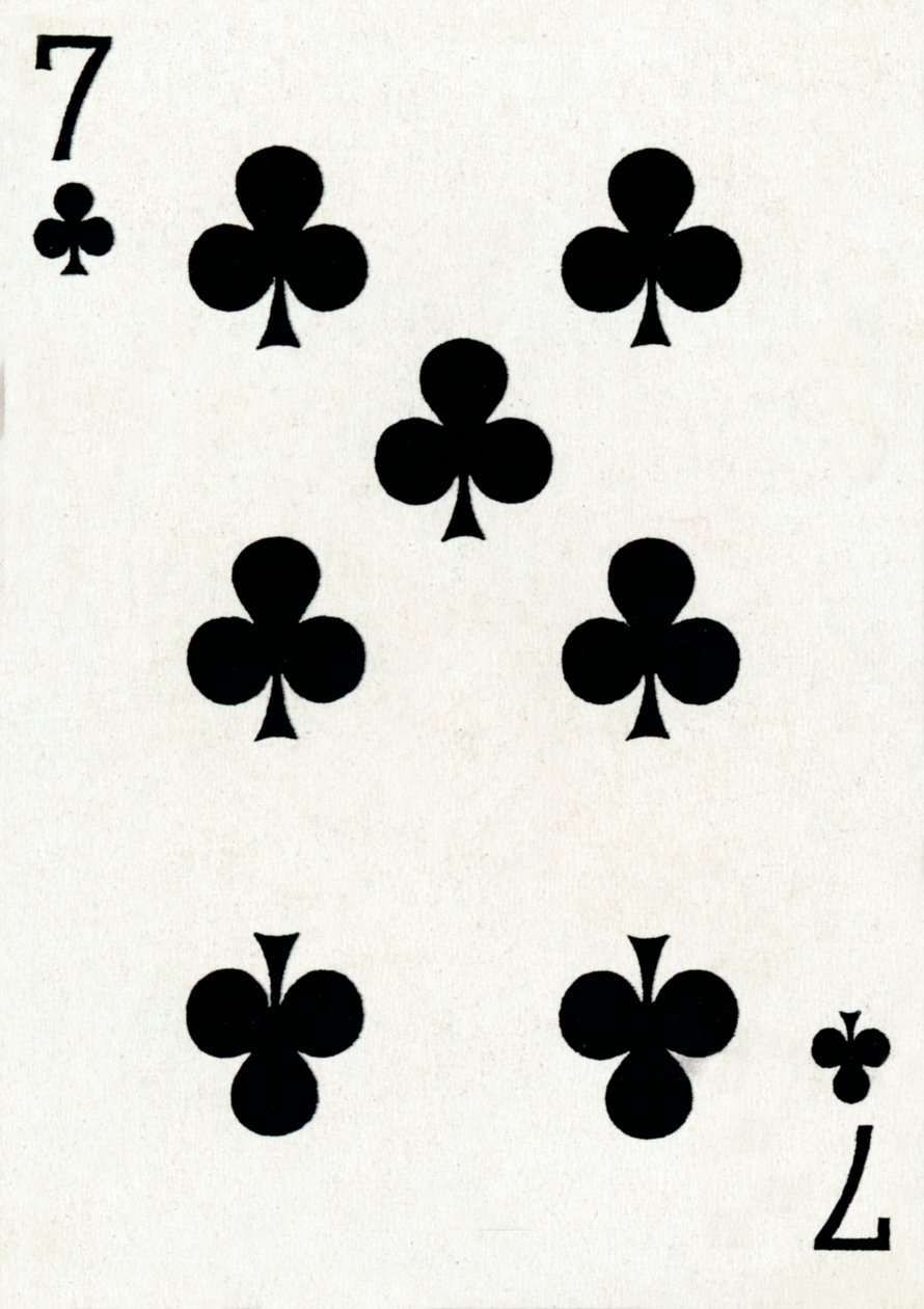 7 di fiori da un mazzo di carte da gioco Goodall & Son Ltd., c1940 da Unbekannt