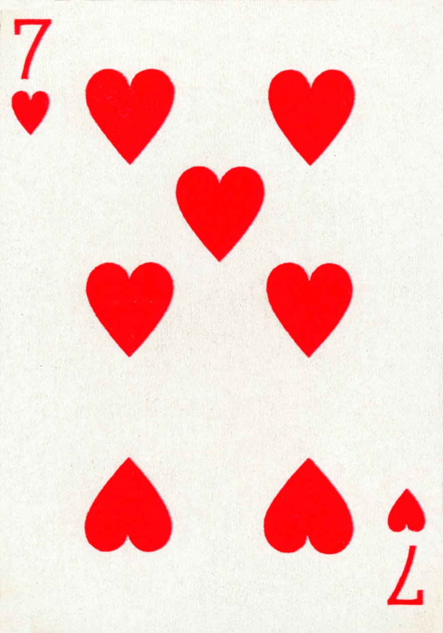 7 di cuori da un mazzo di carte da gioco Goodall & Son Ltd., c1940 da Unbekannt