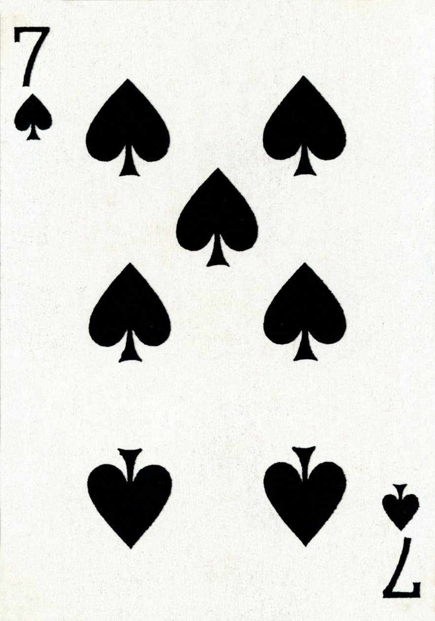 7 di picche da un mazzo di carte da gioco Goodall & Son Ltd. da Unbekannt