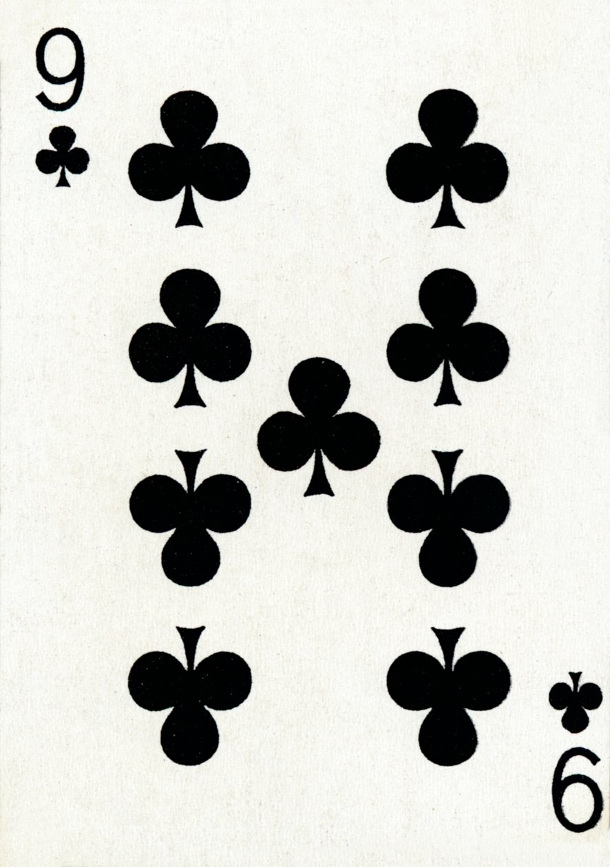 9 di fiori da un mazzo di carte da gioco Goodall & Son Ltd., c. 1940 da Unbekannt