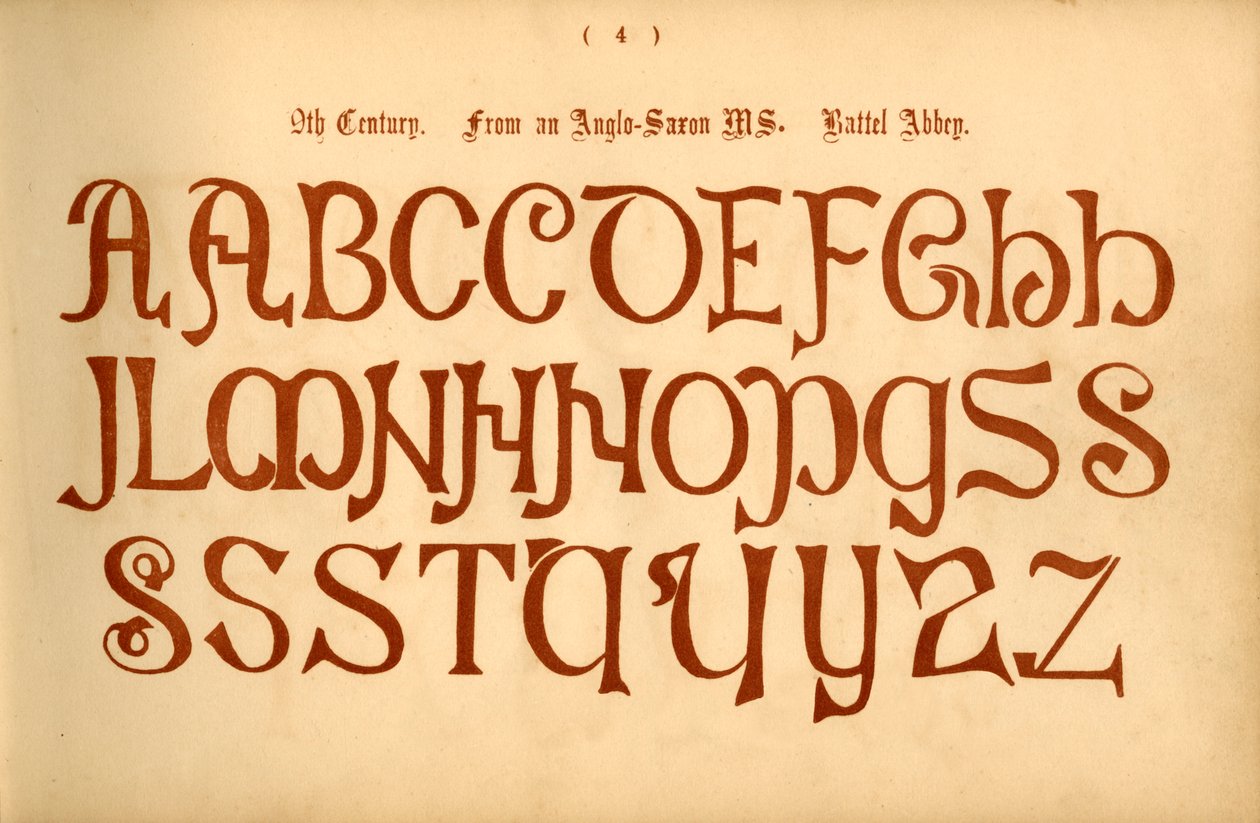IX secolo. Da un manoscritto anglosassone. Abbazia di Battel, 1862 da Unbekannt