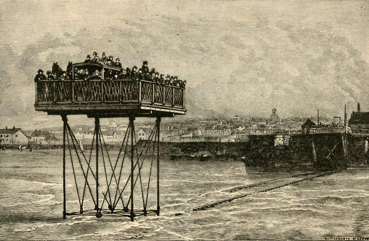 Un curioso ponte rotante, 1882 da Unbekannt