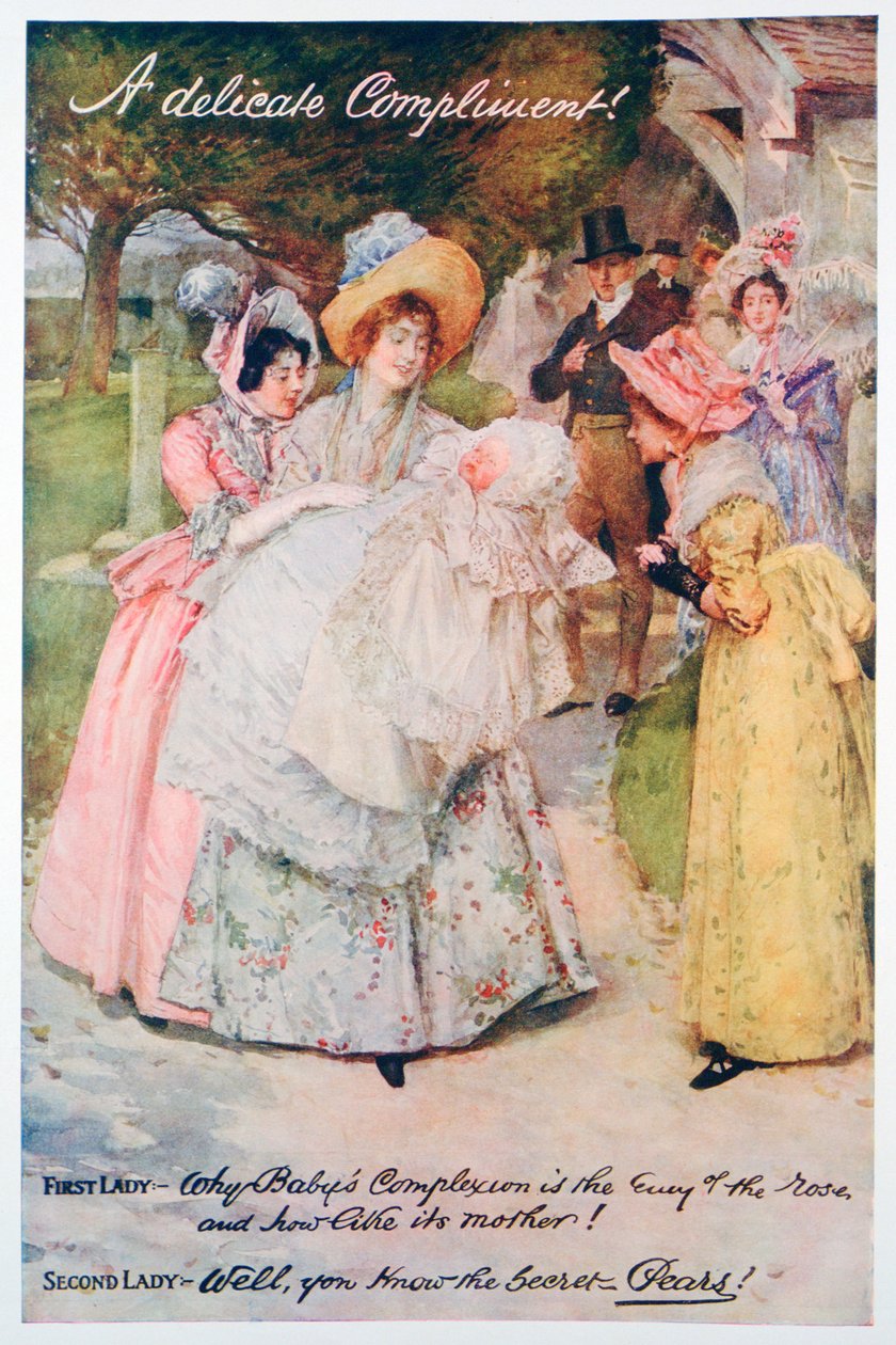 Un delicato complimento, pubblicità del sapone Pears, 1914. Una stampa dal Pears Christmas Annual, 1914 da Unbekannt
