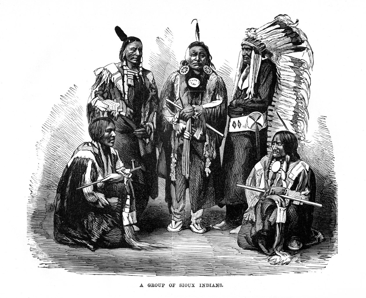 Un Gruppo di Indiani Sioux, 1872 da Unbekannt