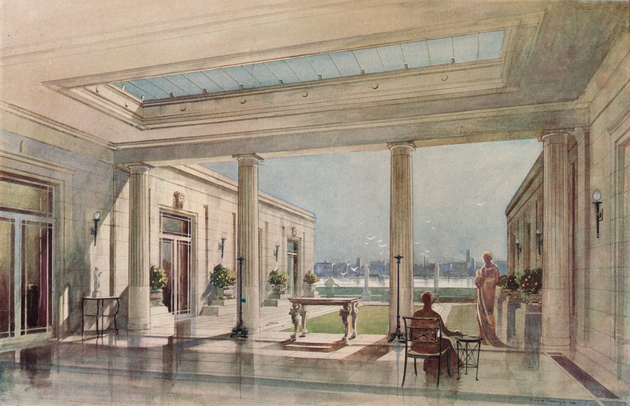 Una casa in Grosvenor Road, Westminster Thames Embankment. G. & A. Gilbert Scott, architetti, XIX secolo da Unbekannt