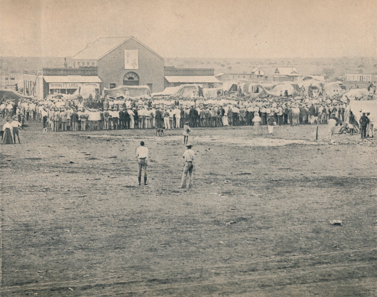 Un incontro di massa a Bulawayo, c1900 da Unbekannt