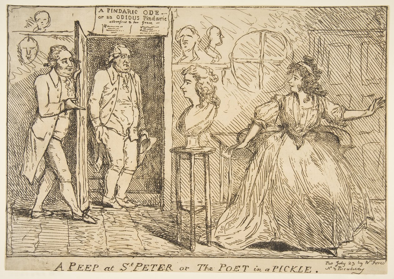 Uno sguardo a San Pietro o Il poeta in difficoltà, 23 luglio 1789 da Unbekannt