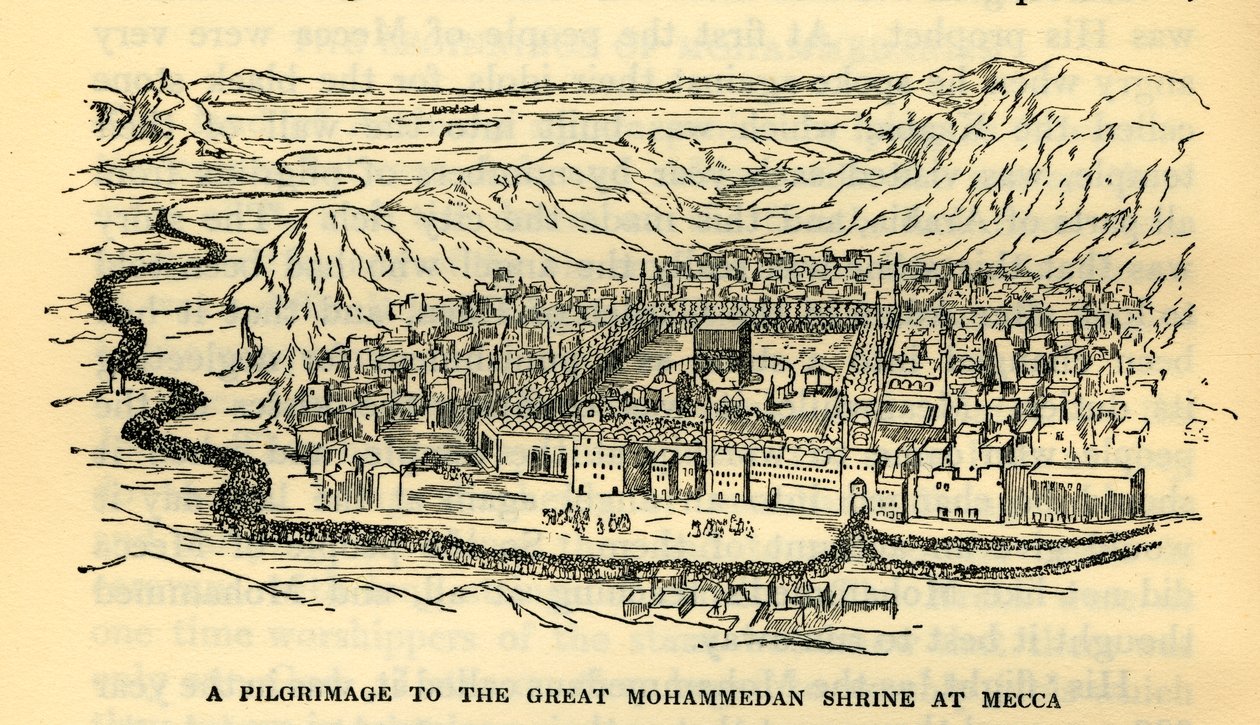 Un pellegrinaggio al grande santuario musulmano alla Mecca, c1930 da Unbekannt