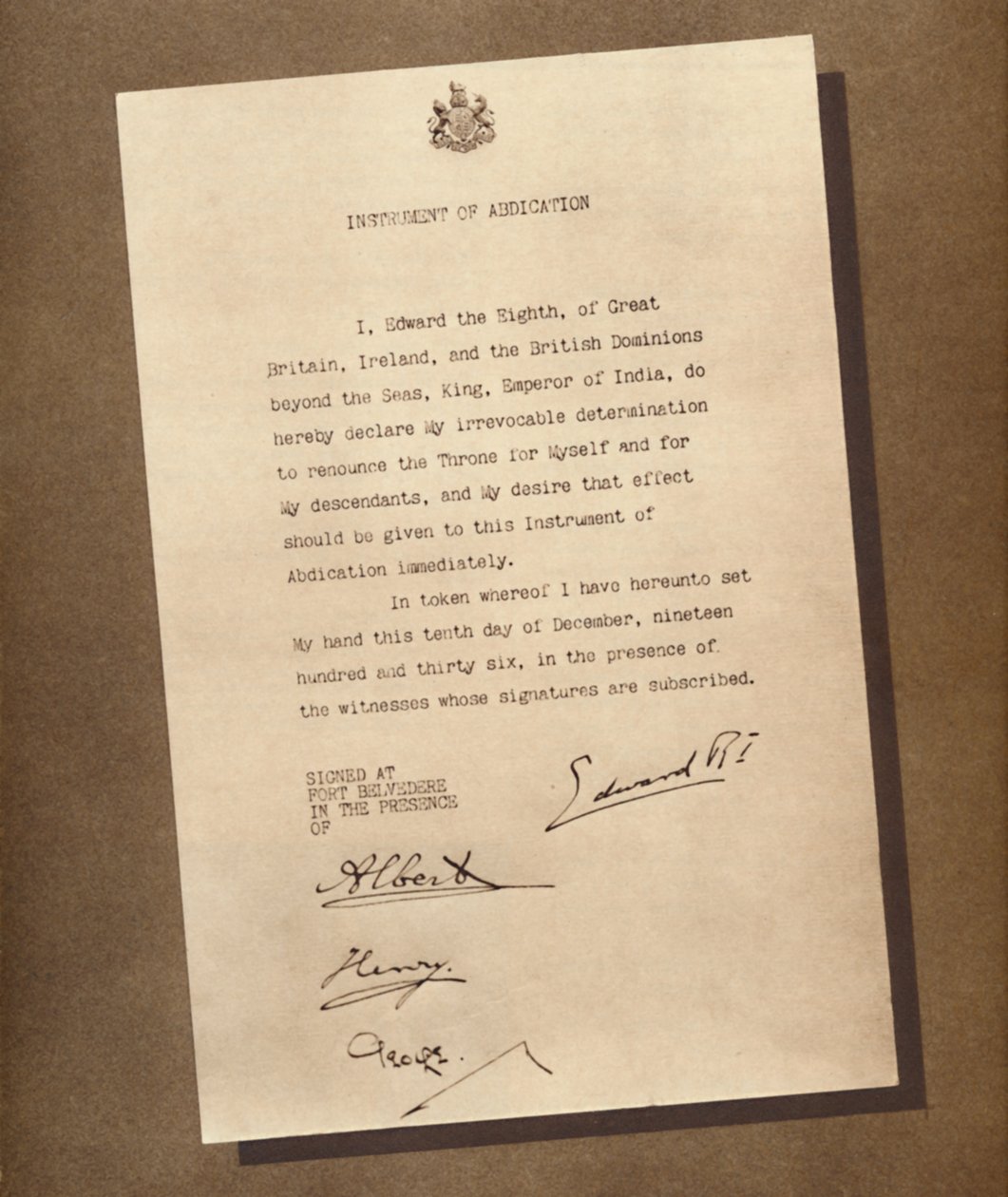 Un regno finito, 1936 da Unbekannt