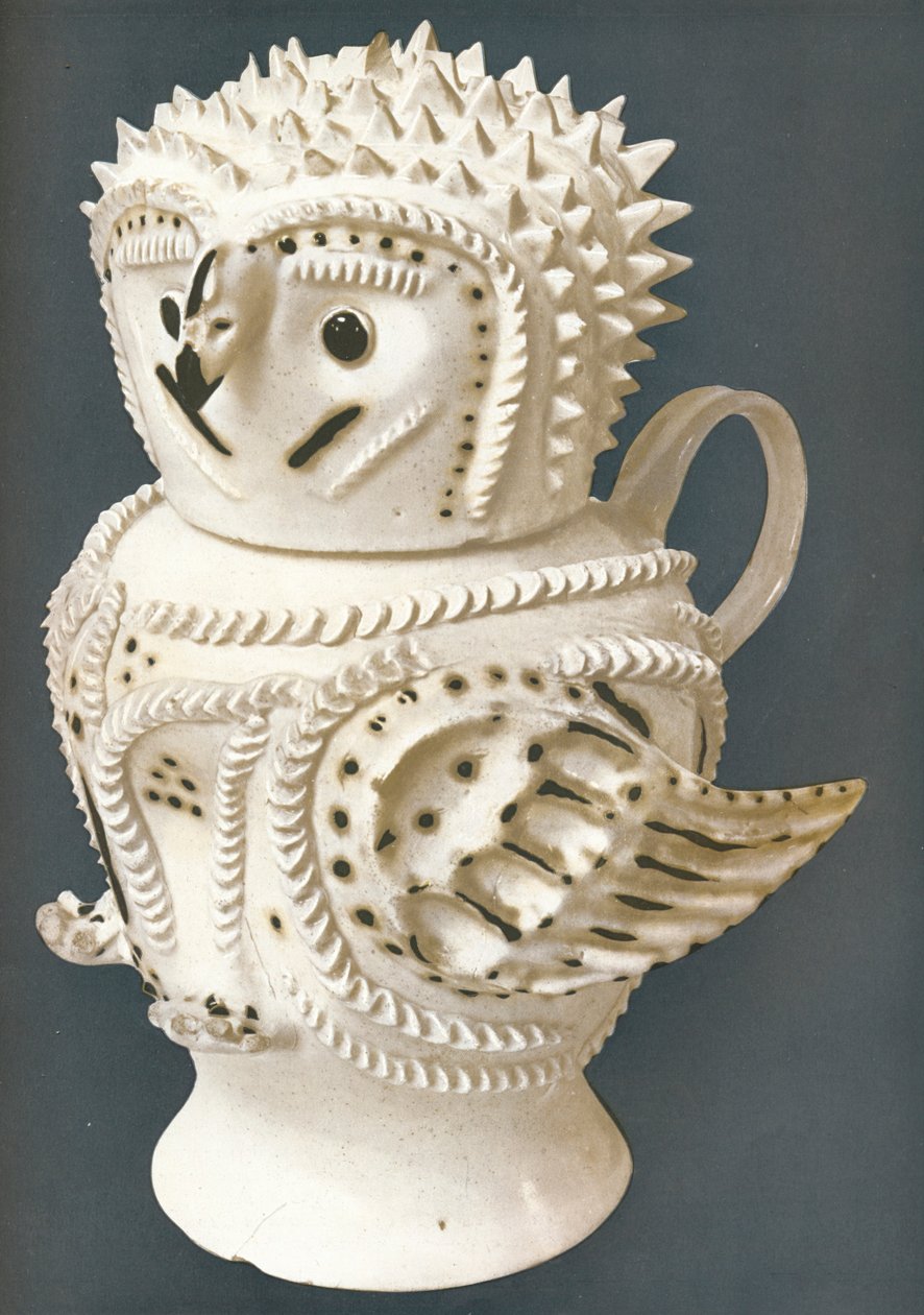 Gufo in gres salato usato come brocca, la testa come tazza, c1730-c1755 da Unbekannt