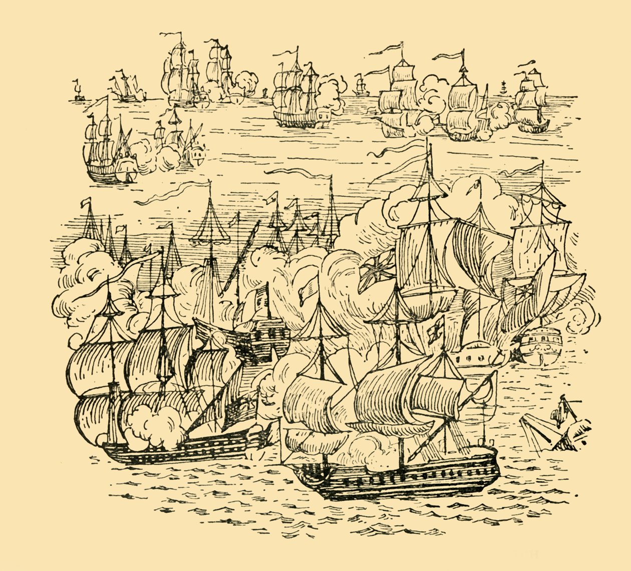 Una battaglia navale tra l