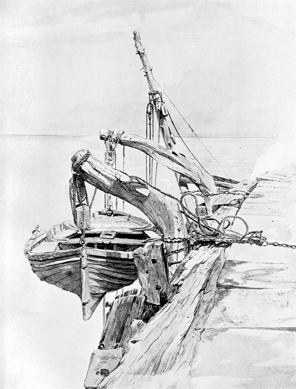 Studio a matita e acquerello, 1858 1900 da Unbekannt