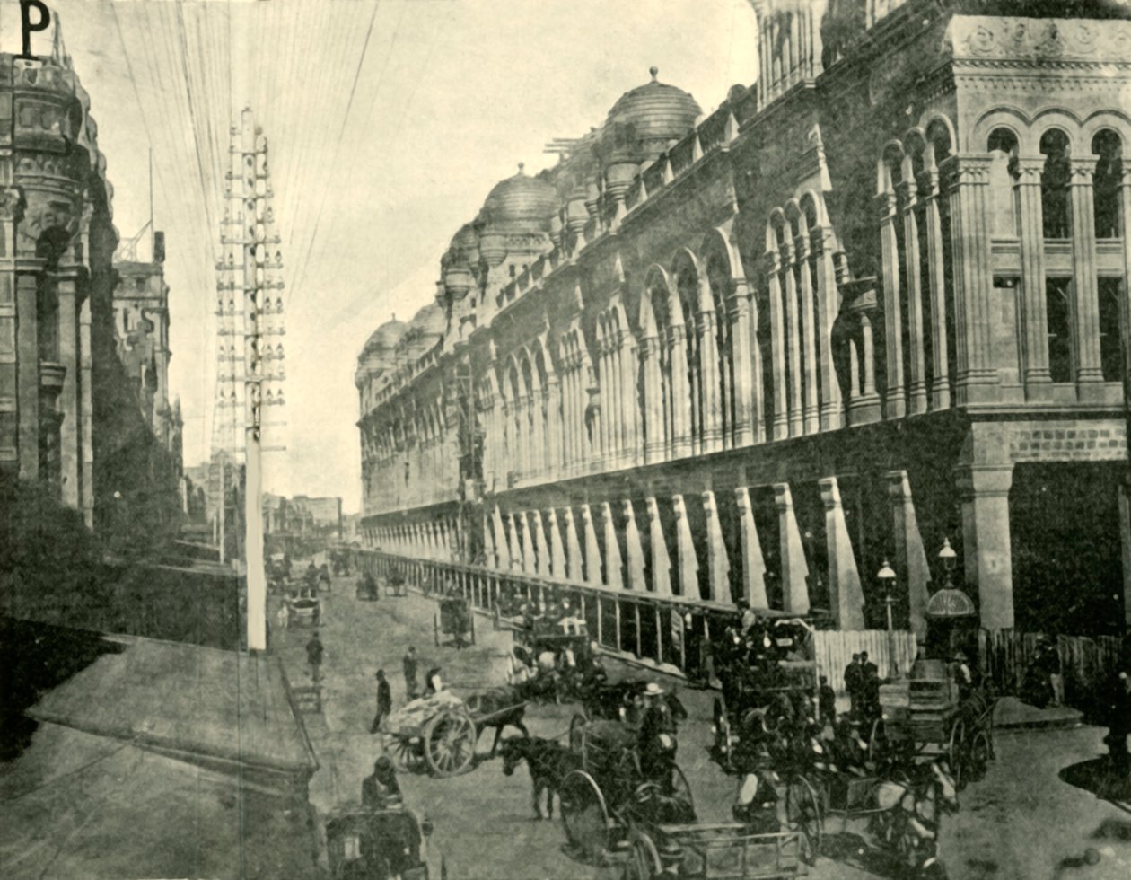 Veduta di una strada di Sydney, 1901 da Unbekannt