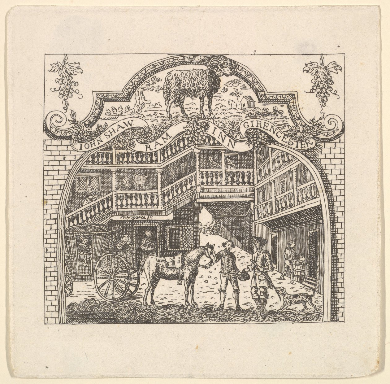 Carta da taverna per John Shaw, 1790 da Unbekannt