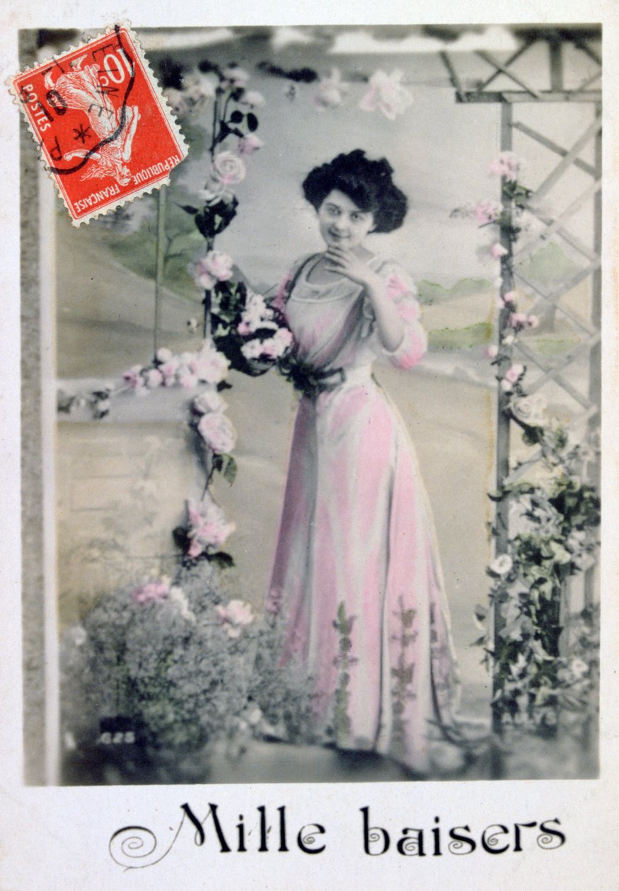 Mille baci, Cartolina francese, c1900 da Unbekannt