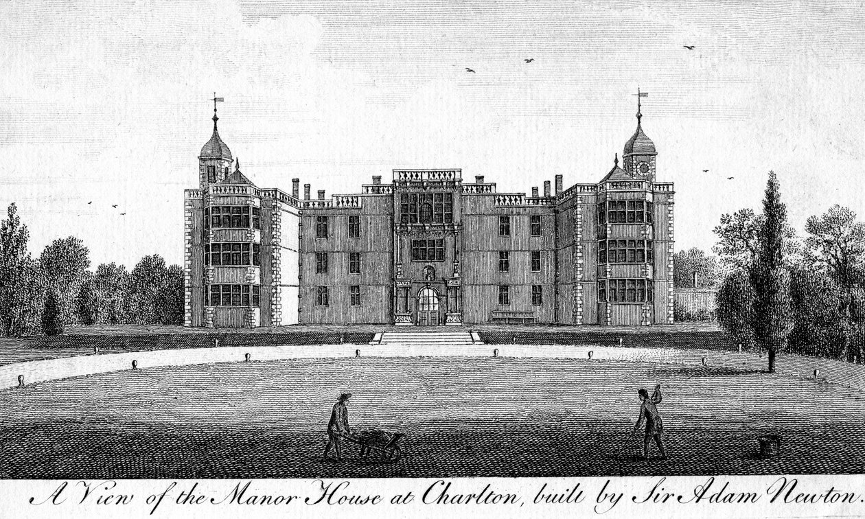 Veduta della Manor House a Charlton, costruita da Sir Adam Newton da Unbekannt
