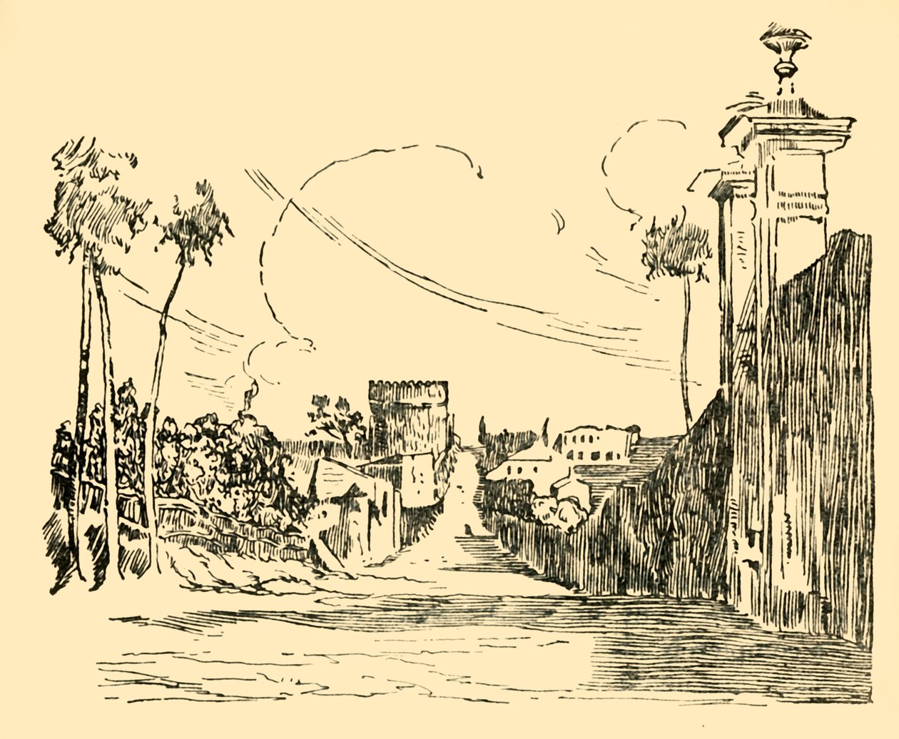 Una vista sulla Via Appia come è oggi, c1930 da Unbekannt