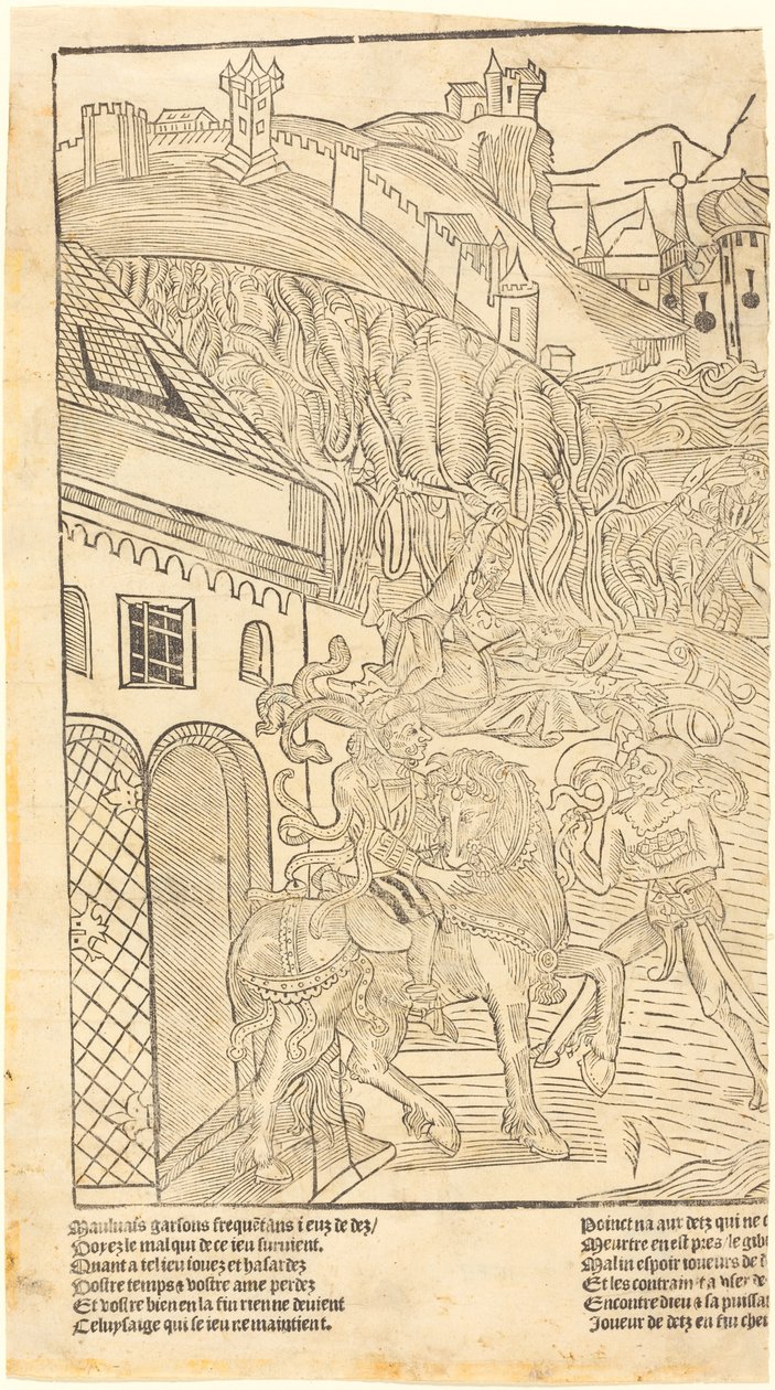 Un avvertimento contro il gioco dei dadi, c. 1500 da Unbekannt