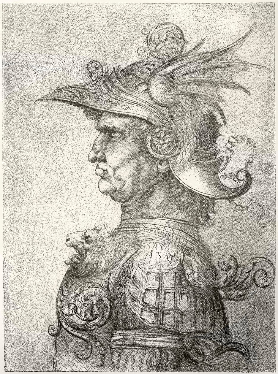 Busto di un guerriero di profilo, 1882 da Unbekannt
