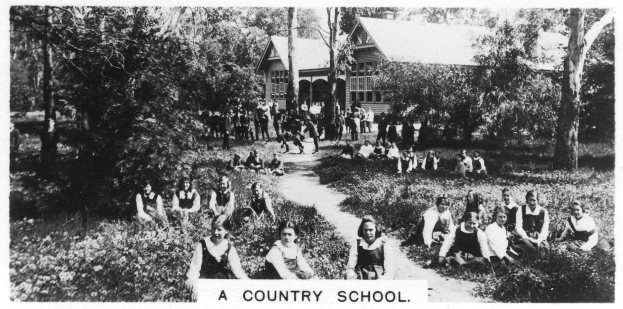 Una scuola di campagna, Australia, 1928 da Unbekannt