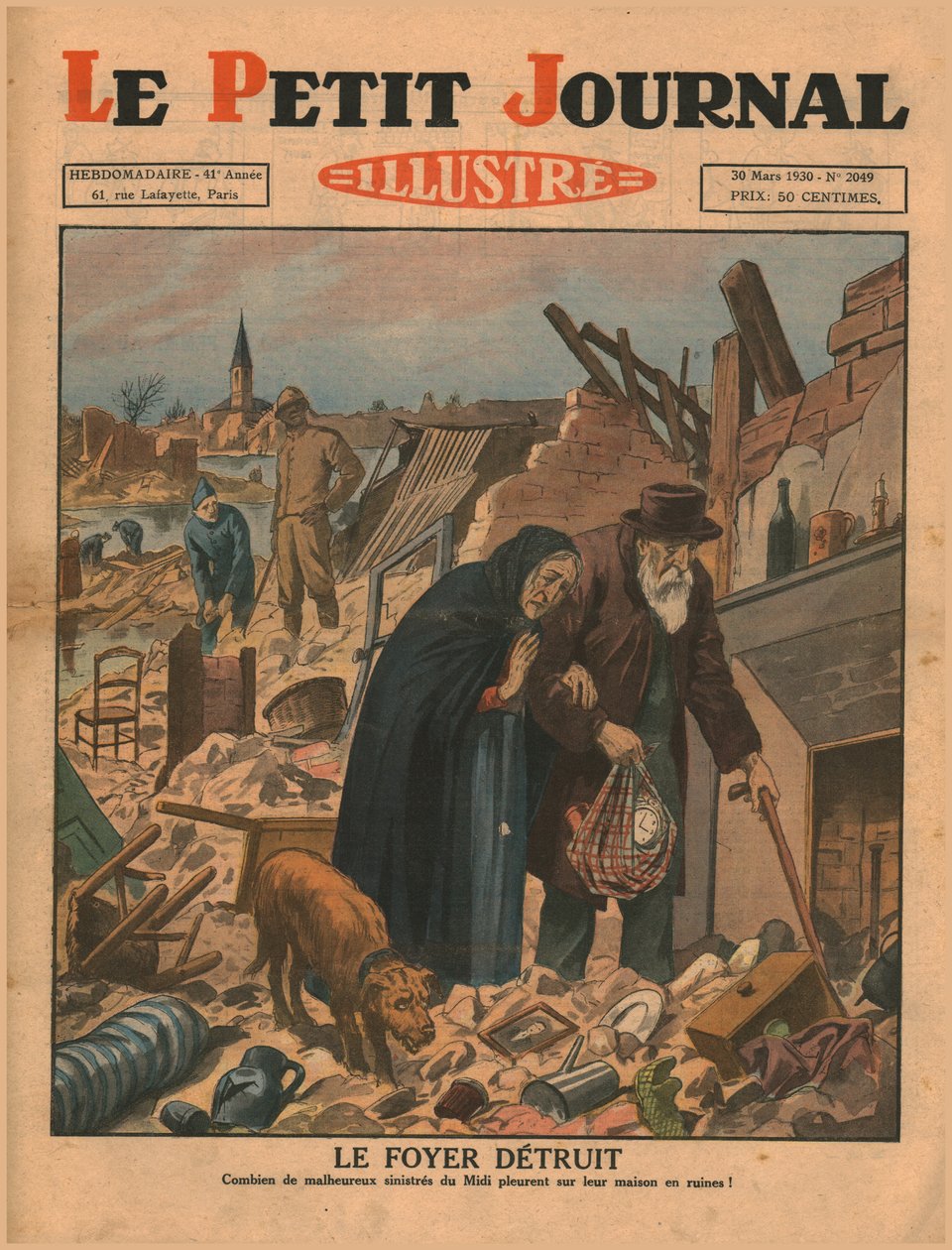 Una casa distrutta, 1930 da Unbekannt