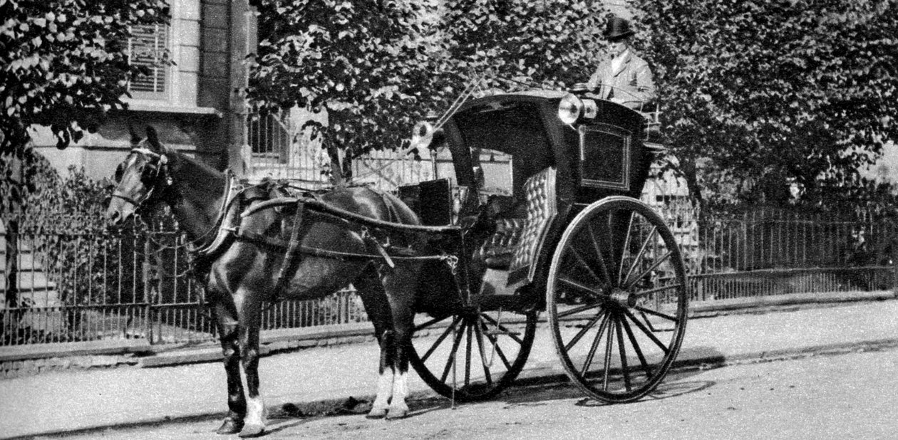 Un cab a cavallo, Londra, 1926-1927 da Unbekannt