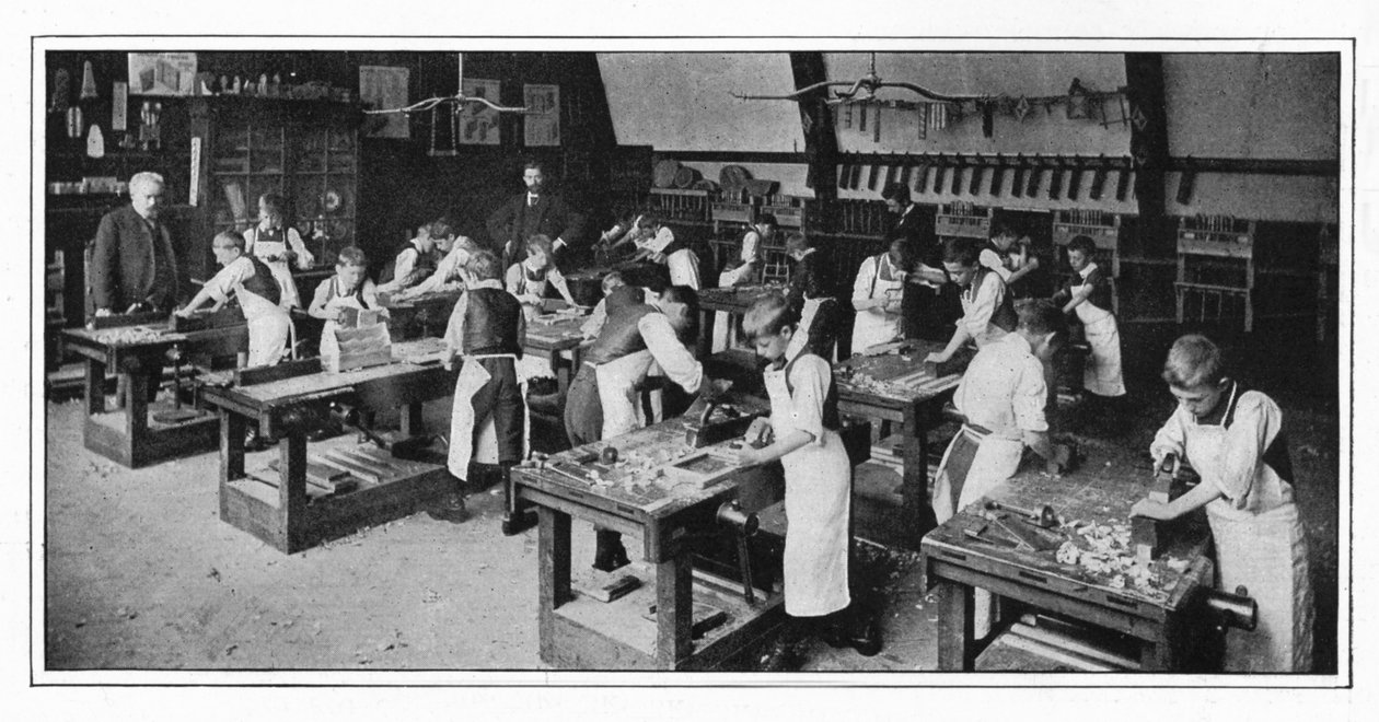 Centro di formazione manuale: lavorazione del legno, Londra, c1900 1901 da Unbekannt