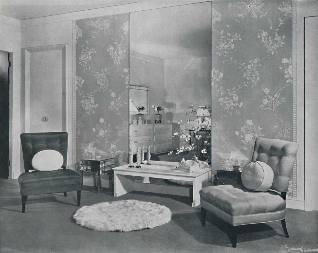 Una camera da letto moderna ispirata ai cinesi, 1942 da Unbekannt