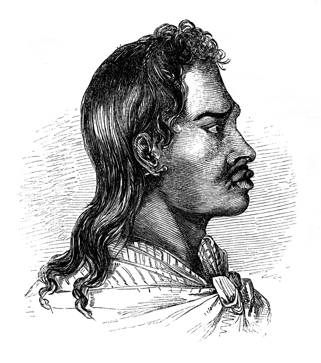 Un nativo di Tahiti, 1848 da Unbekannt