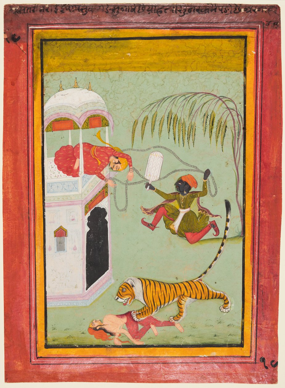 Una pagina da una serie di punizioni: Punizione per omicidio, circa 1760 da Unbekannt