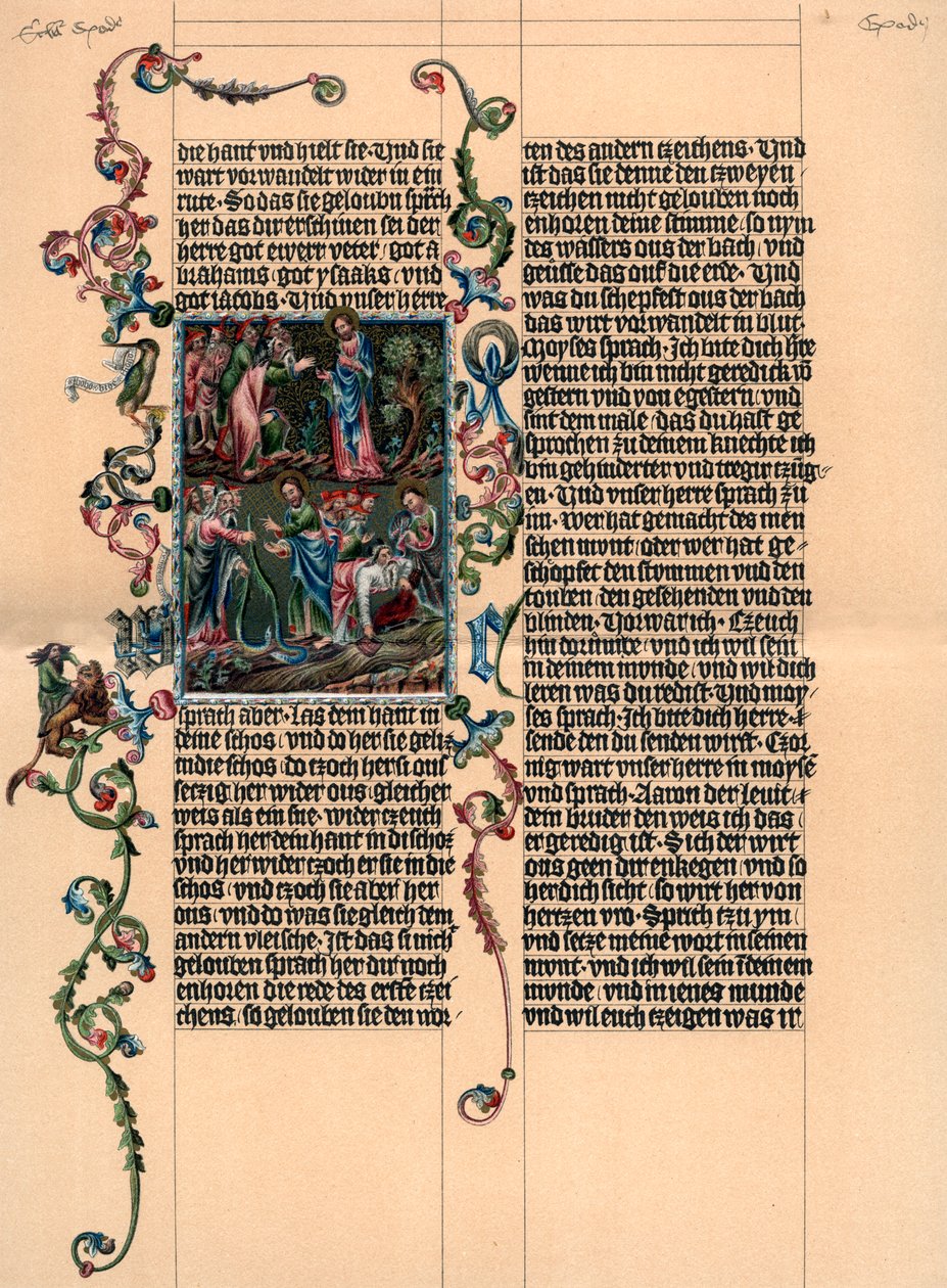 Una pagina dalla Bibbia di Wenzel, c1400, 1903 da Unbekannt