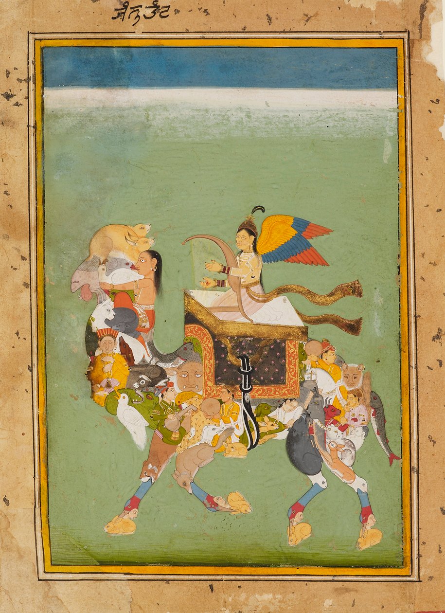 Una peri, o fata, che cavalca un cammello magico, c1680 da Unbekannt