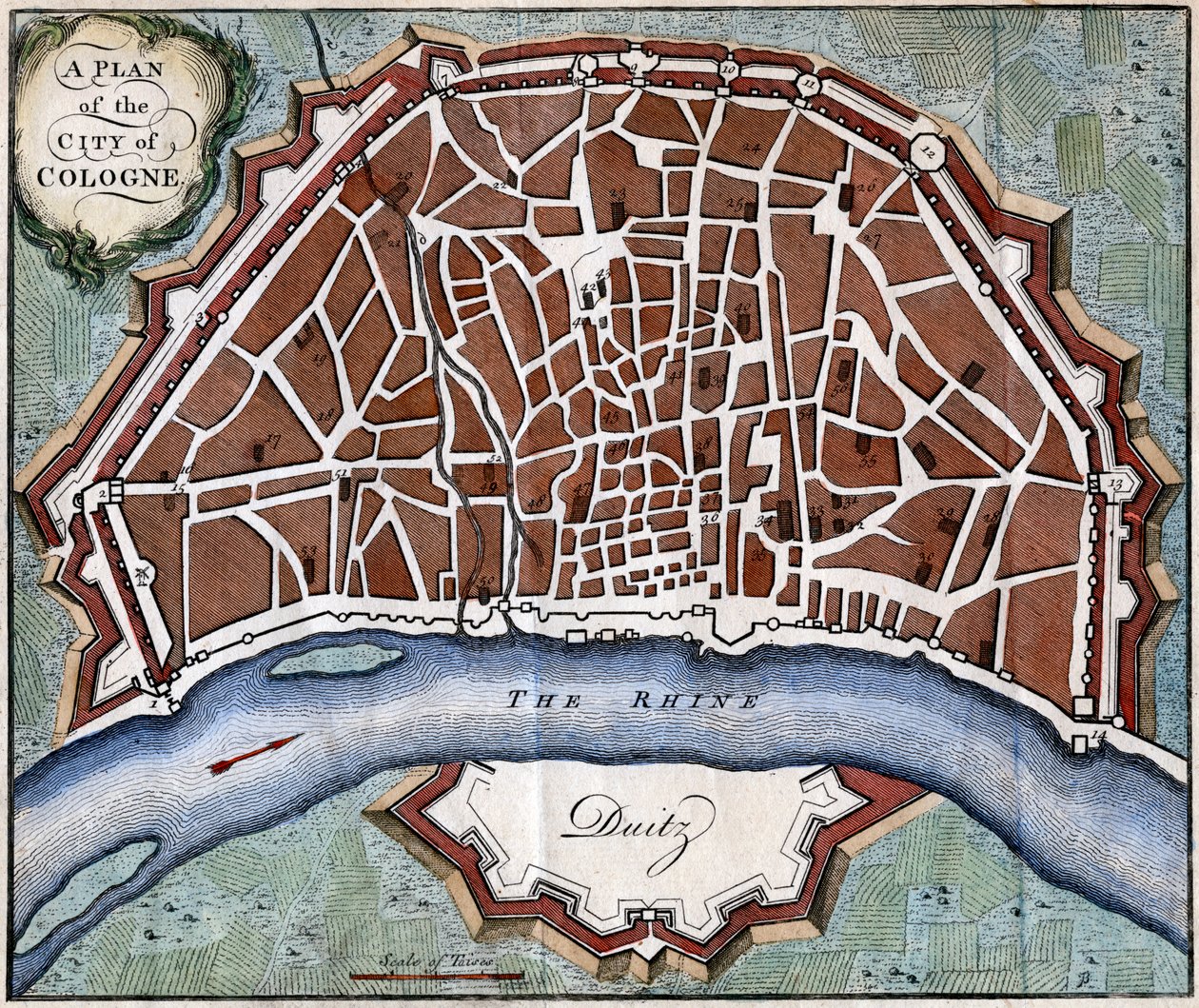 Piano della città di Colonia da Unbekannt
