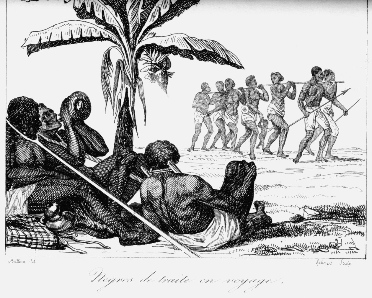 Un convoglio di schiavi, Africa, XIX secolo da Unbekannt