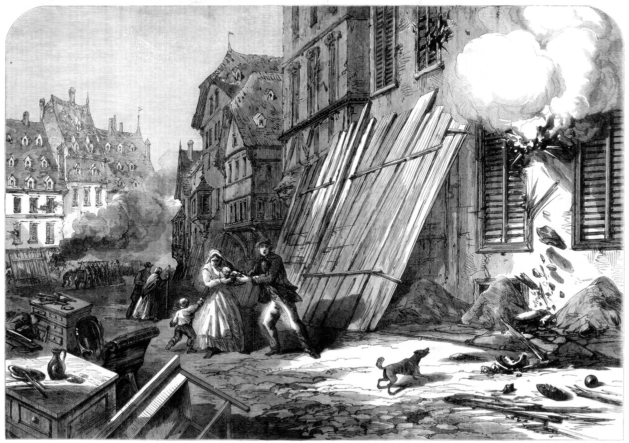 Una strada a Strasburgo durante l