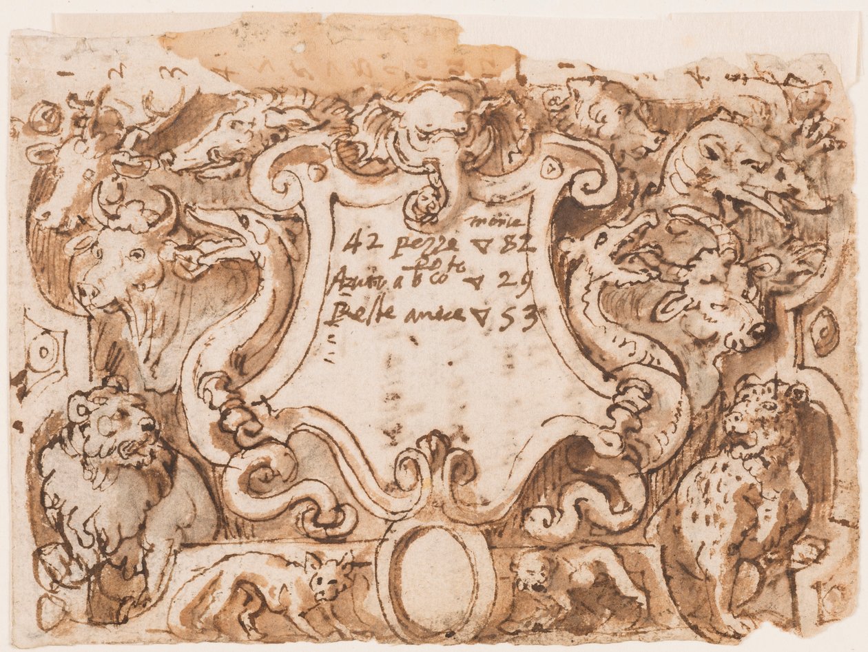 Pagina del Titolo per la Serie Venationes Ferarum Arium Piscium da Unbekannt