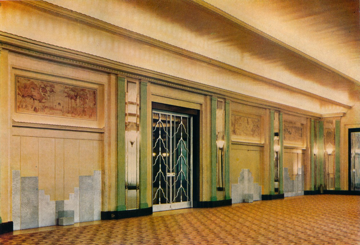 Vista della nuova sala da ballo al Claridges Hotel progettata da Oswald P. Milne, 1933 da Unbekannt